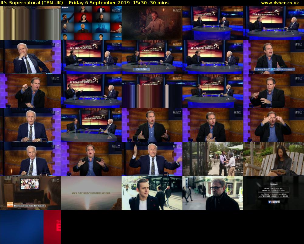 It's Supernatural (TBN UK) Friday 6 September 2019 15:30 - 16:00