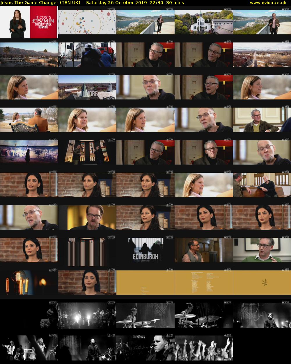 Jesus The Game Changer (TBN UK) Saturday 26 October 2019 22:30 - 23:00