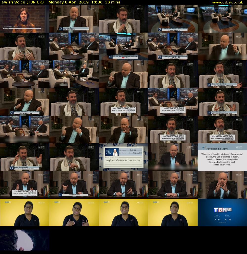 Jewish Voice (TBN UK) Monday 8 April 2019 10:30 - 11:00