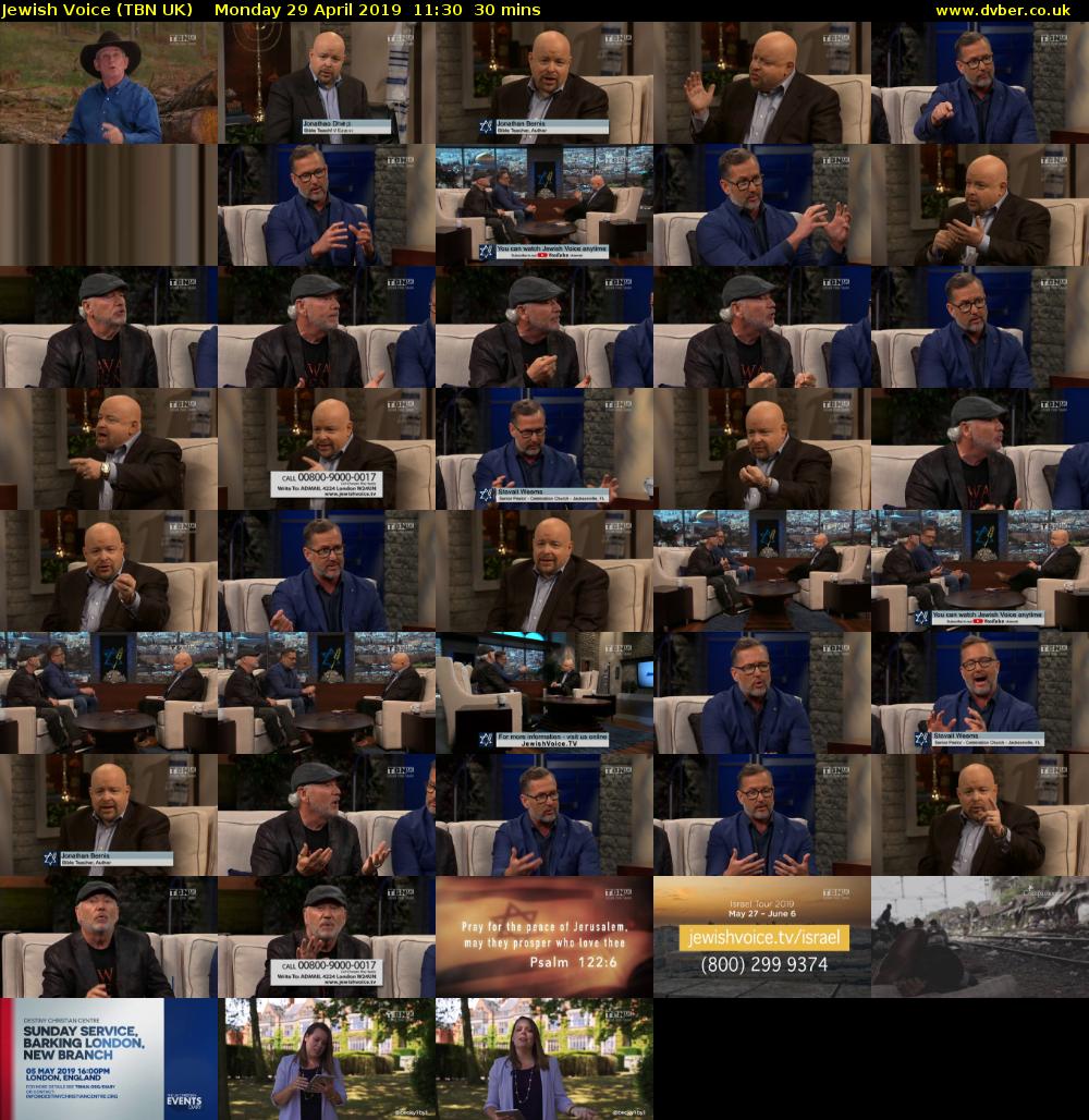 Jewish Voice (TBN UK) Monday 29 April 2019 11:30 - 12:00