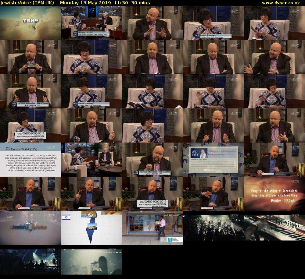 Jewish Voice (TBN UK) Monday 13 May 2019 11:30 - 12:00