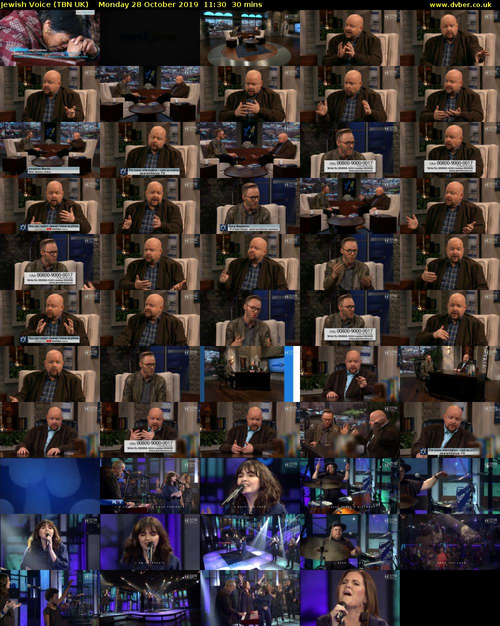 Jewish Voice (TBN UK) Monday 28 October 2019 11:30 - 12:00