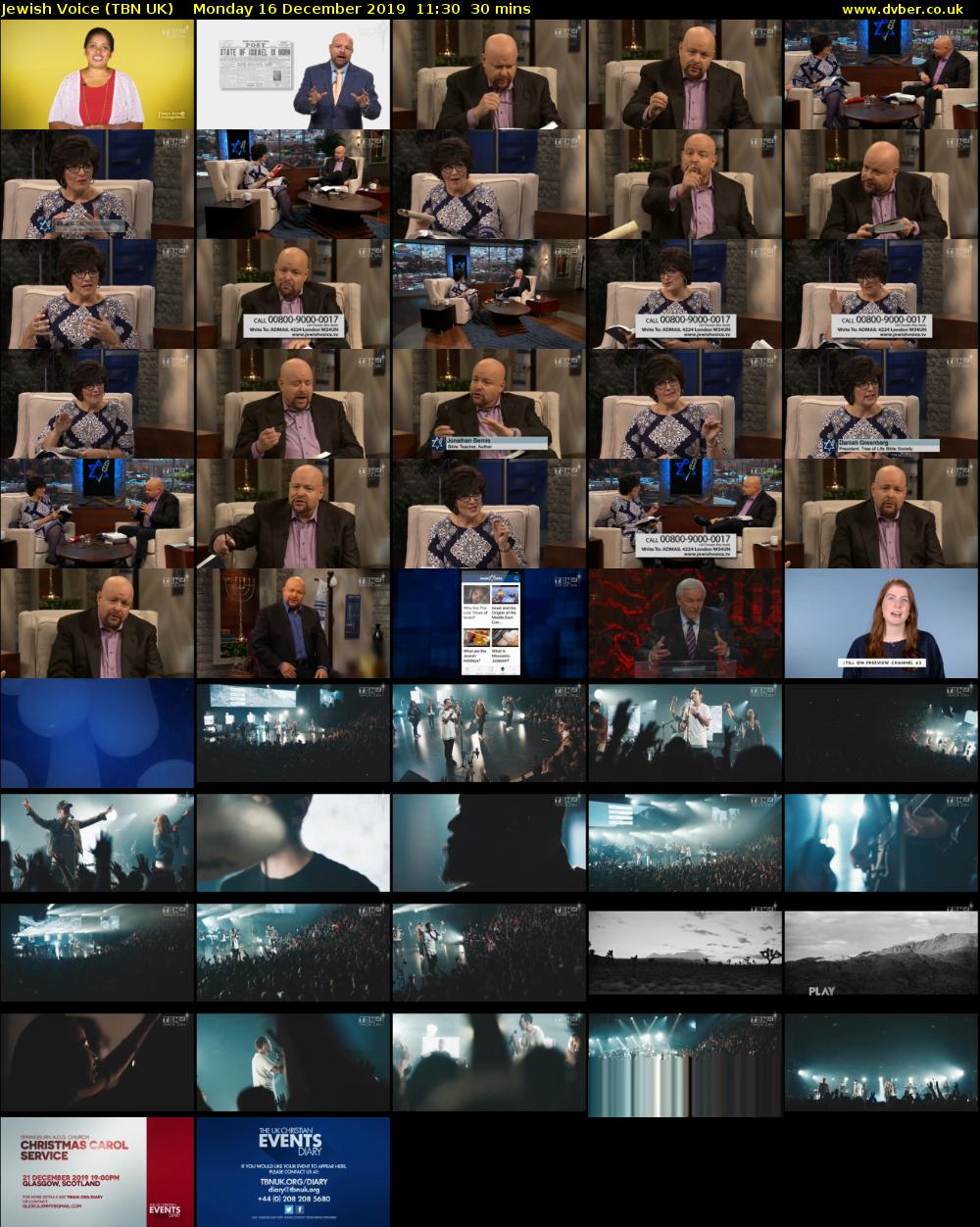 Jewish Voice (TBN UK) Monday 16 December 2019 11:30 - 12:00