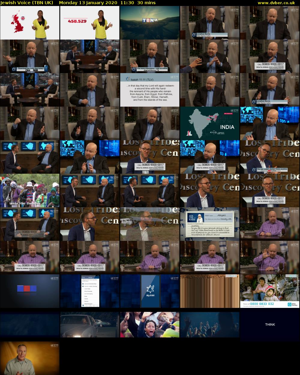 Jewish Voice (TBN UK) Monday 13 January 2020 11:30 - 12:00