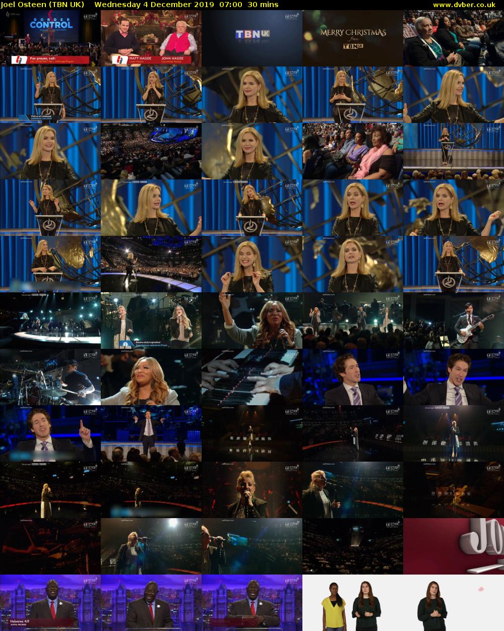 Joel Osteen (TBN UK) Wednesday 4 December 2019 07:00 - 07:30