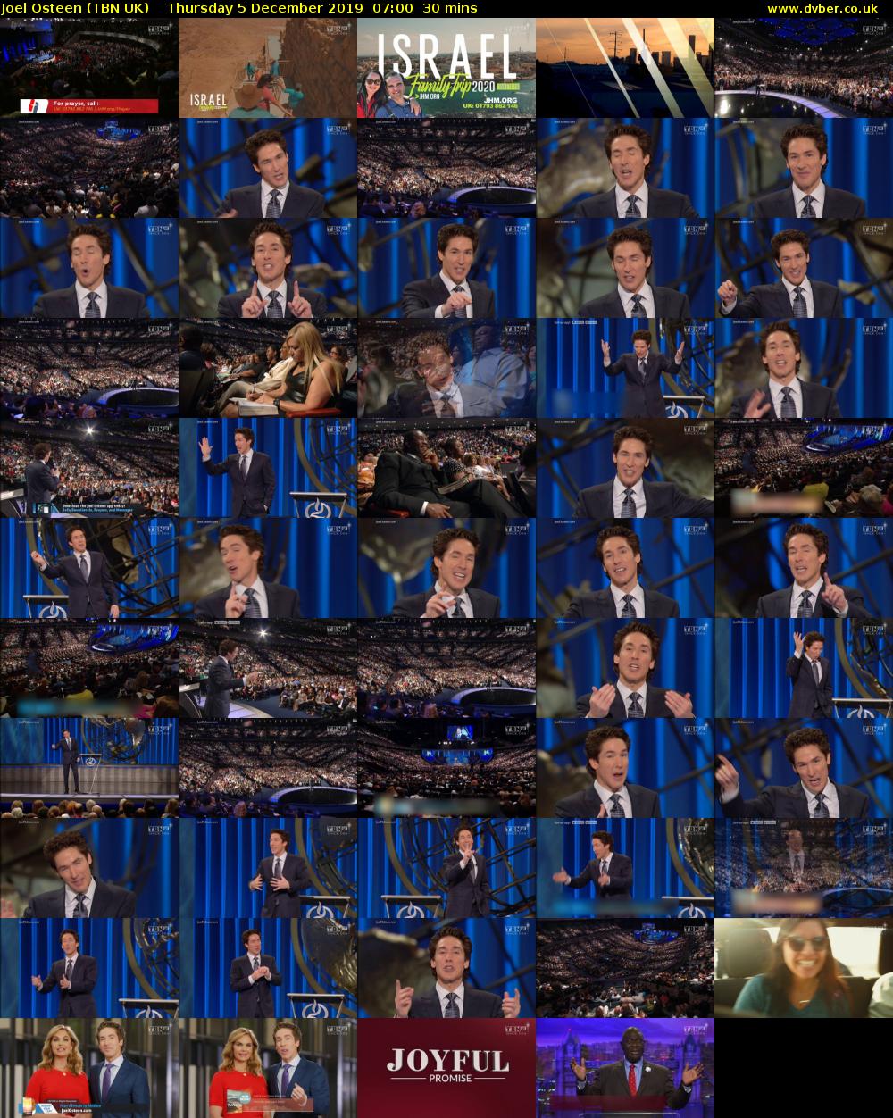 Joel Osteen (TBN UK) Thursday 5 December 2019 07:00 - 07:30