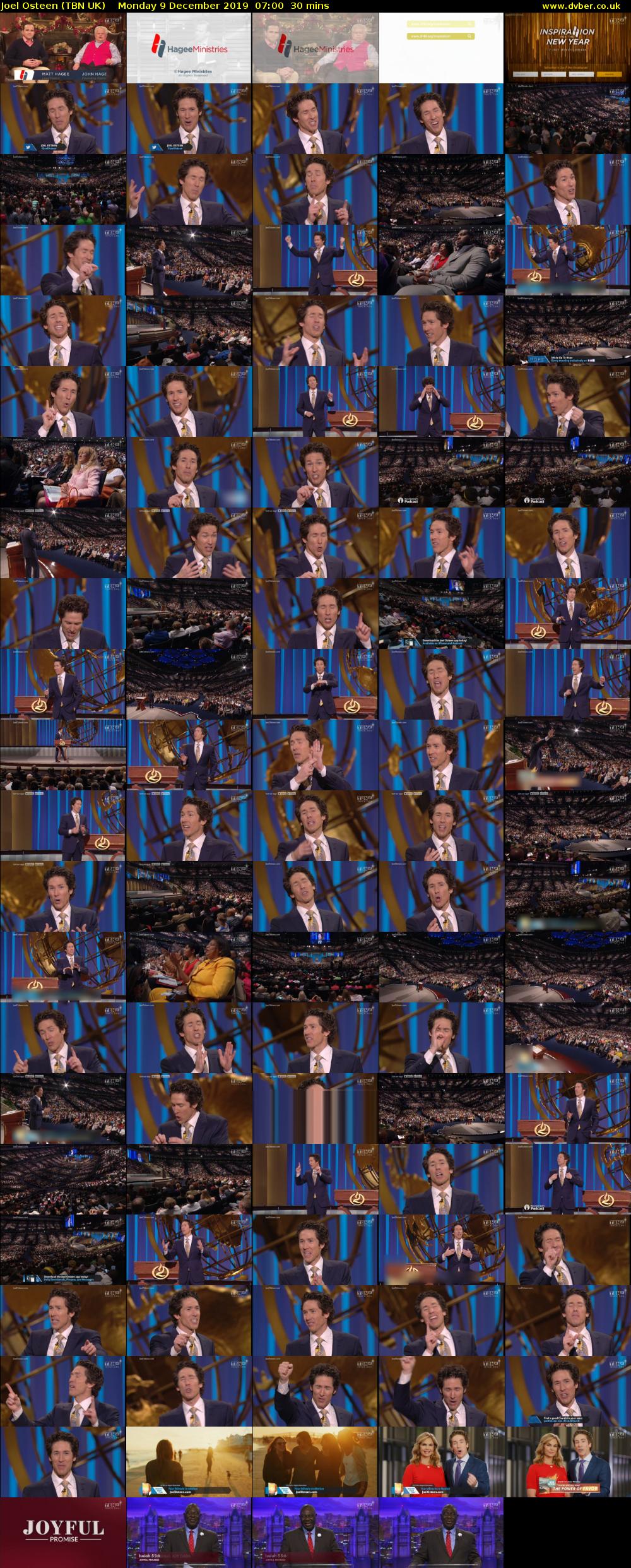 Joel Osteen (TBN UK) Monday 9 December 2019 07:00 - 07:30