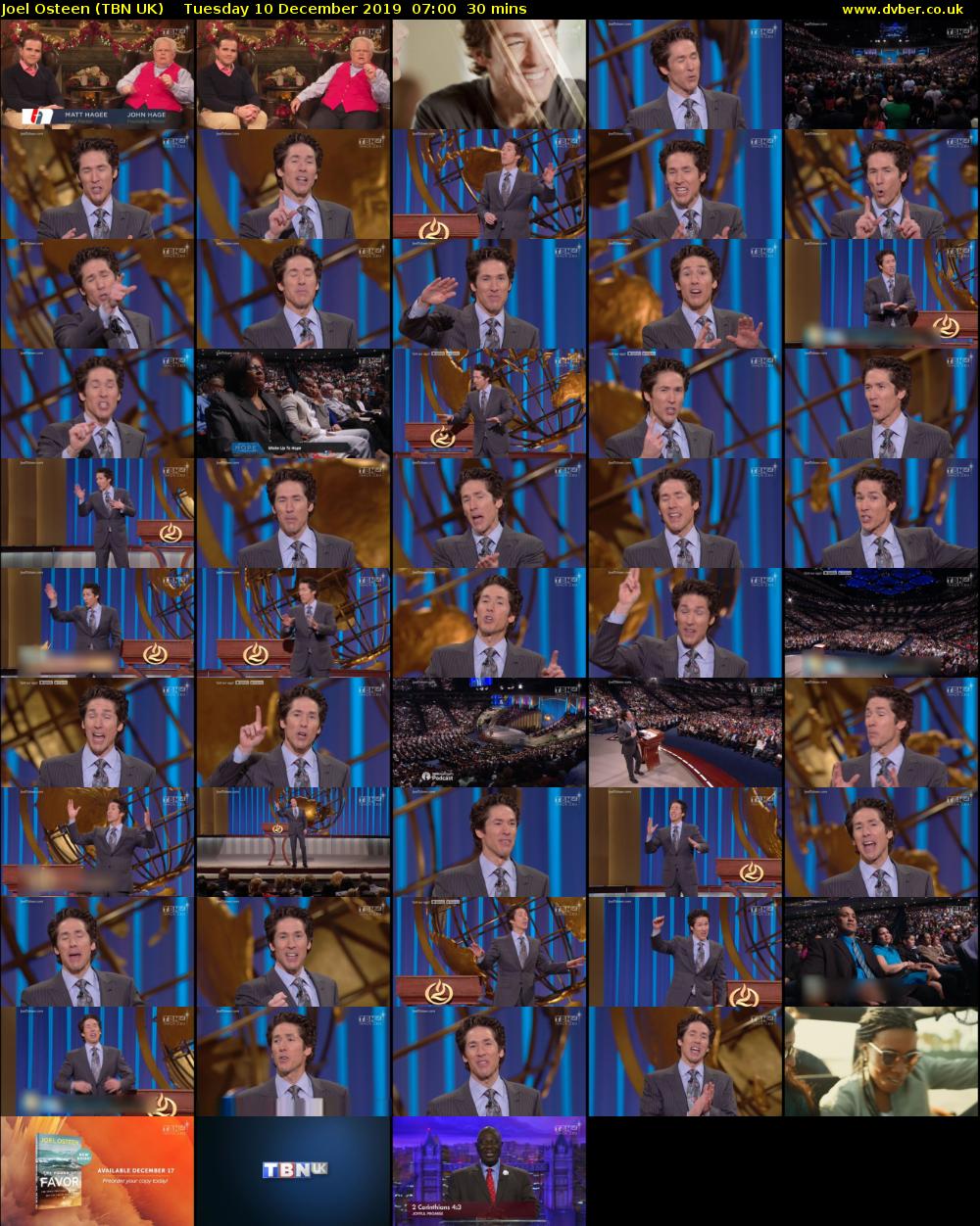 Joel Osteen (TBN UK) Tuesday 10 December 2019 07:00 - 07:30