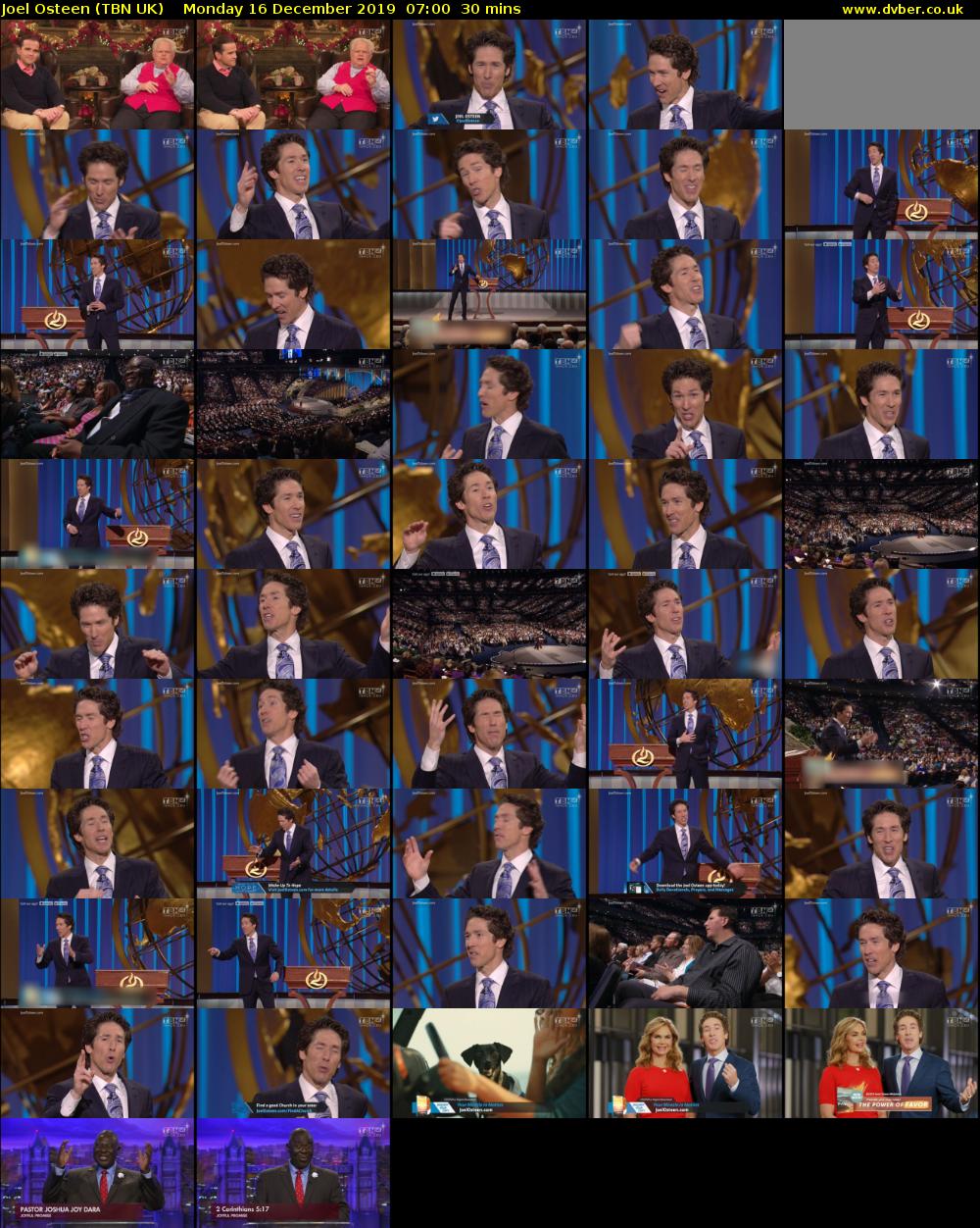 Joel Osteen (TBN UK) Monday 16 December 2019 07:00 - 07:30