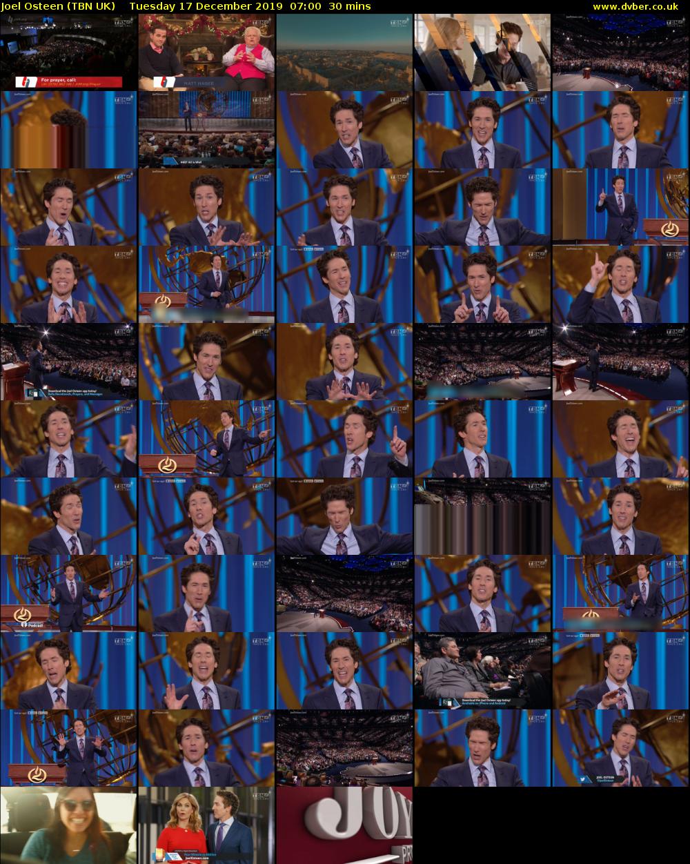 Joel Osteen (TBN UK) Tuesday 17 December 2019 07:00 - 07:30
