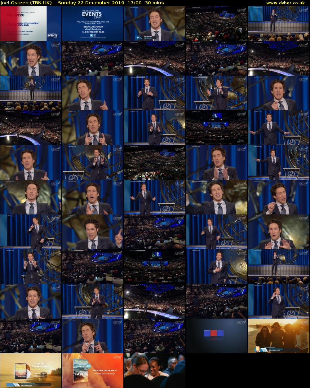 Joel Osteen (TBN UK) Sunday 22 December 2019 17:00 - 17:30