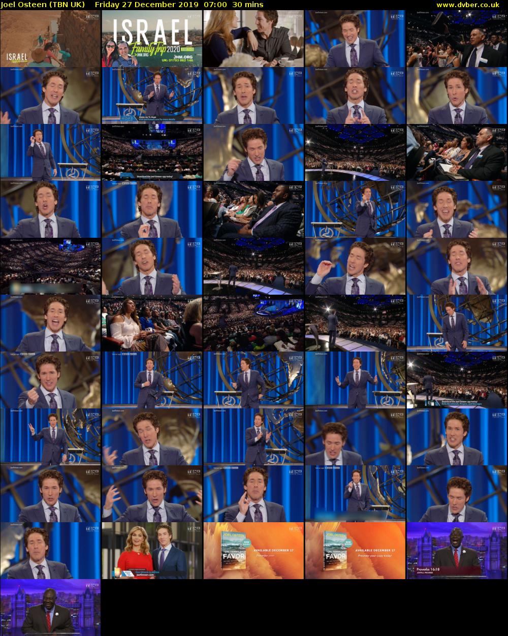 Joel Osteen (TBN UK) Friday 27 December 2019 07:00 - 07:30