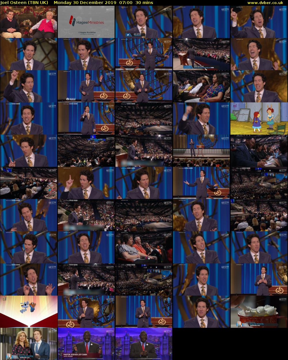 Joel Osteen (TBN UK) Monday 30 December 2019 07:00 - 07:30