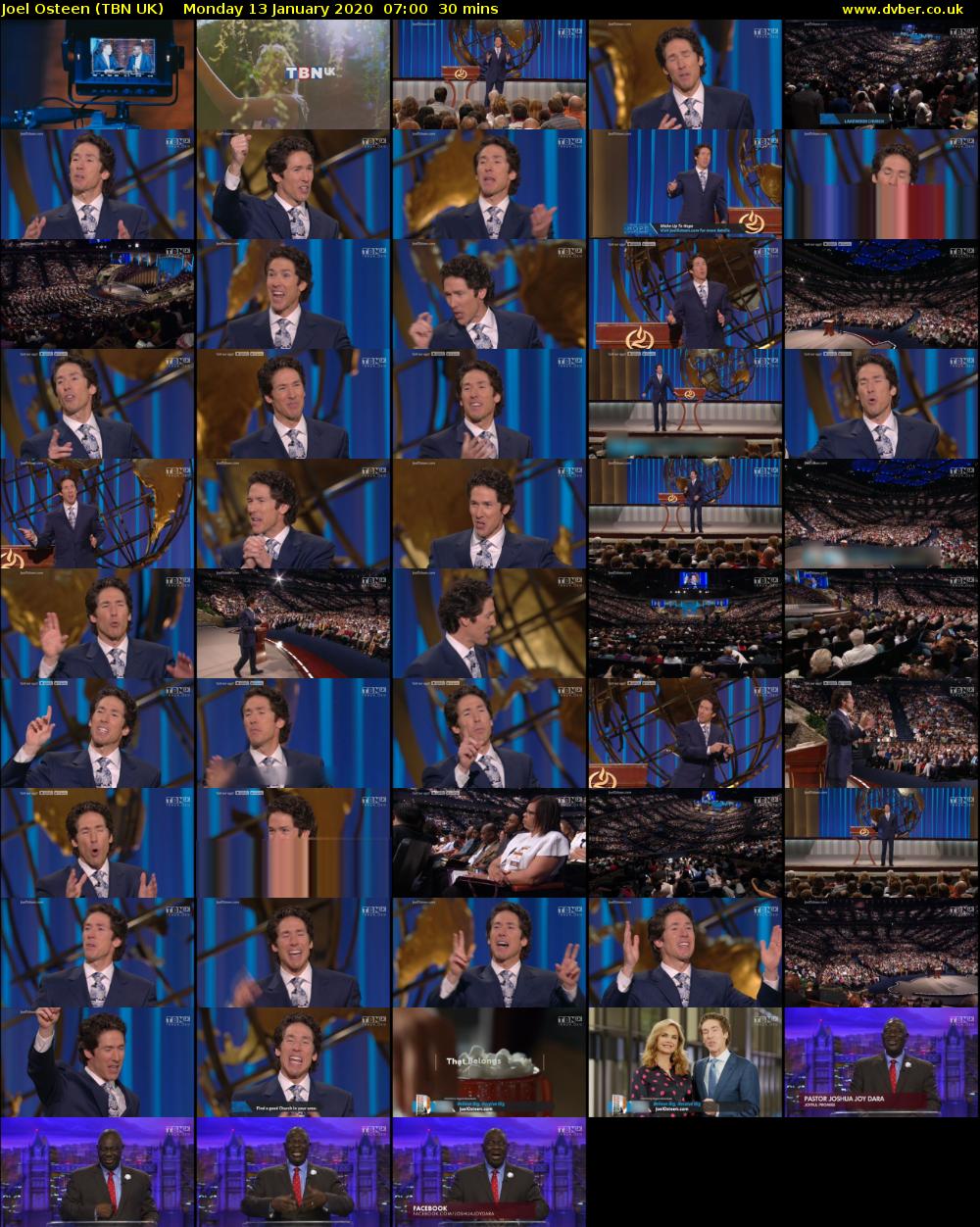 Joel Osteen (TBN UK) Monday 13 January 2020 07:00 - 07:30