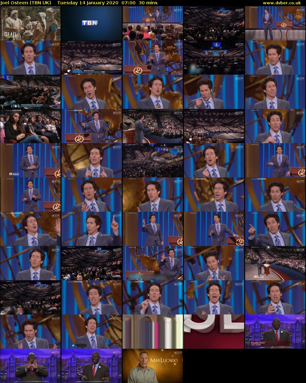 Joel Osteen (TBN UK) Tuesday 14 January 2020 07:00 - 07:30