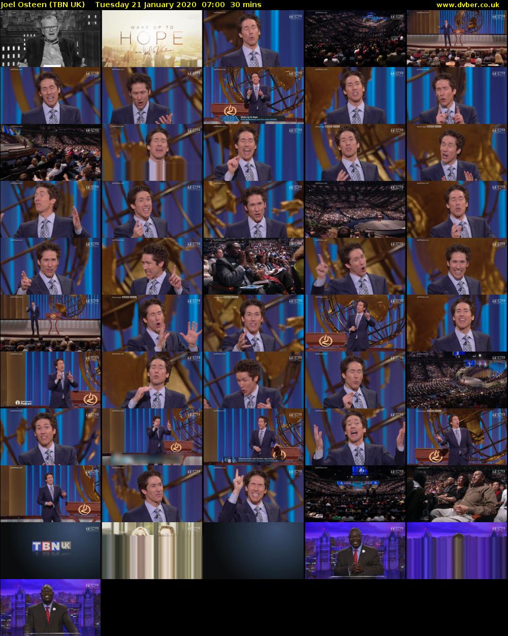 Joel Osteen (TBN UK) Tuesday 21 January 2020 07:00 - 07:30