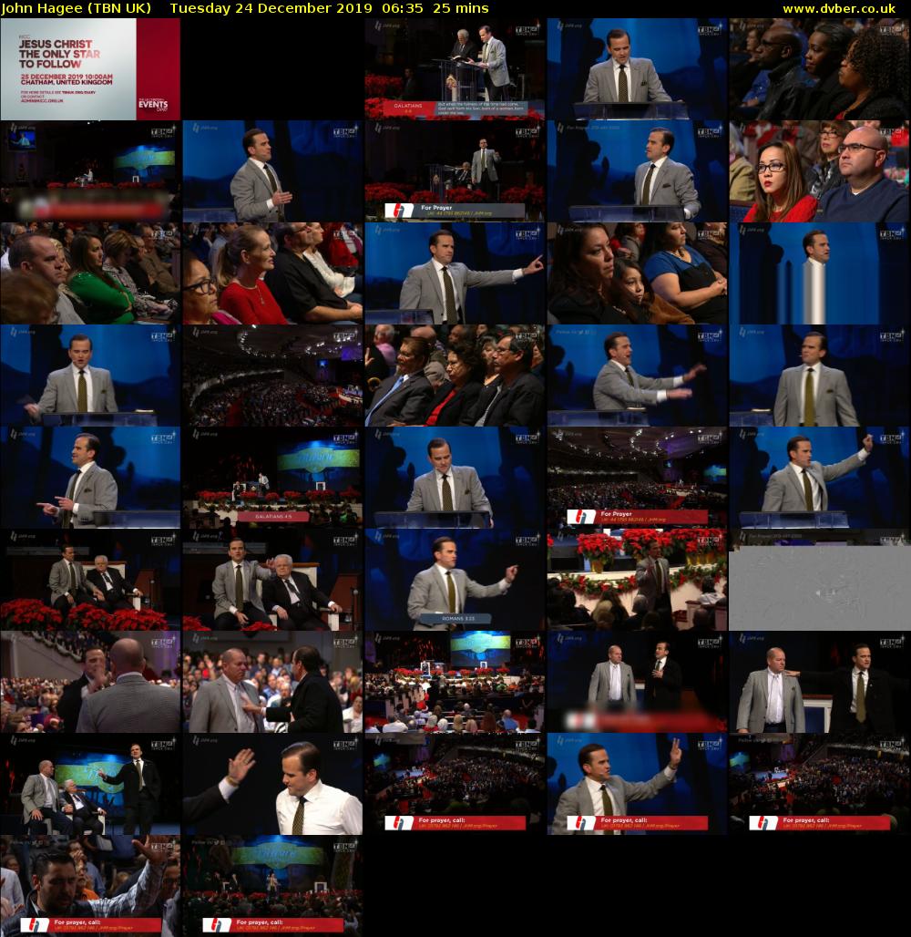 John Hagee (TBN UK) Tuesday 24 December 2019 06:35 - 07:00