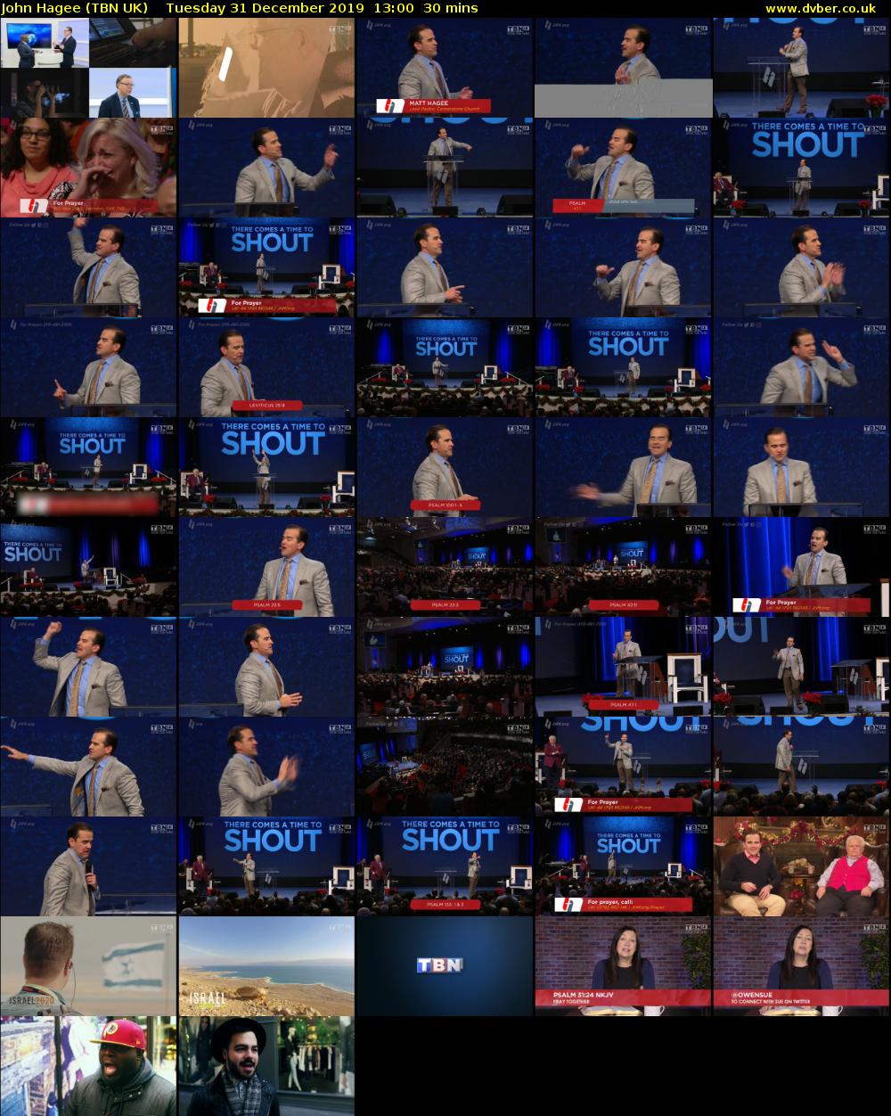 John Hagee (TBN UK) Tuesday 31 December 2019 13:00 - 13:30