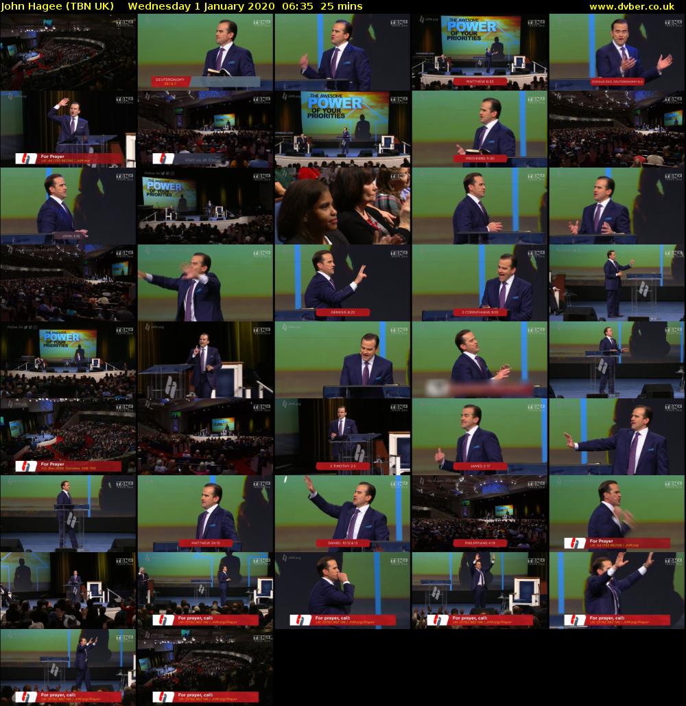 John Hagee (TBN UK) Wednesday 1 January 2020 06:35 - 07:00