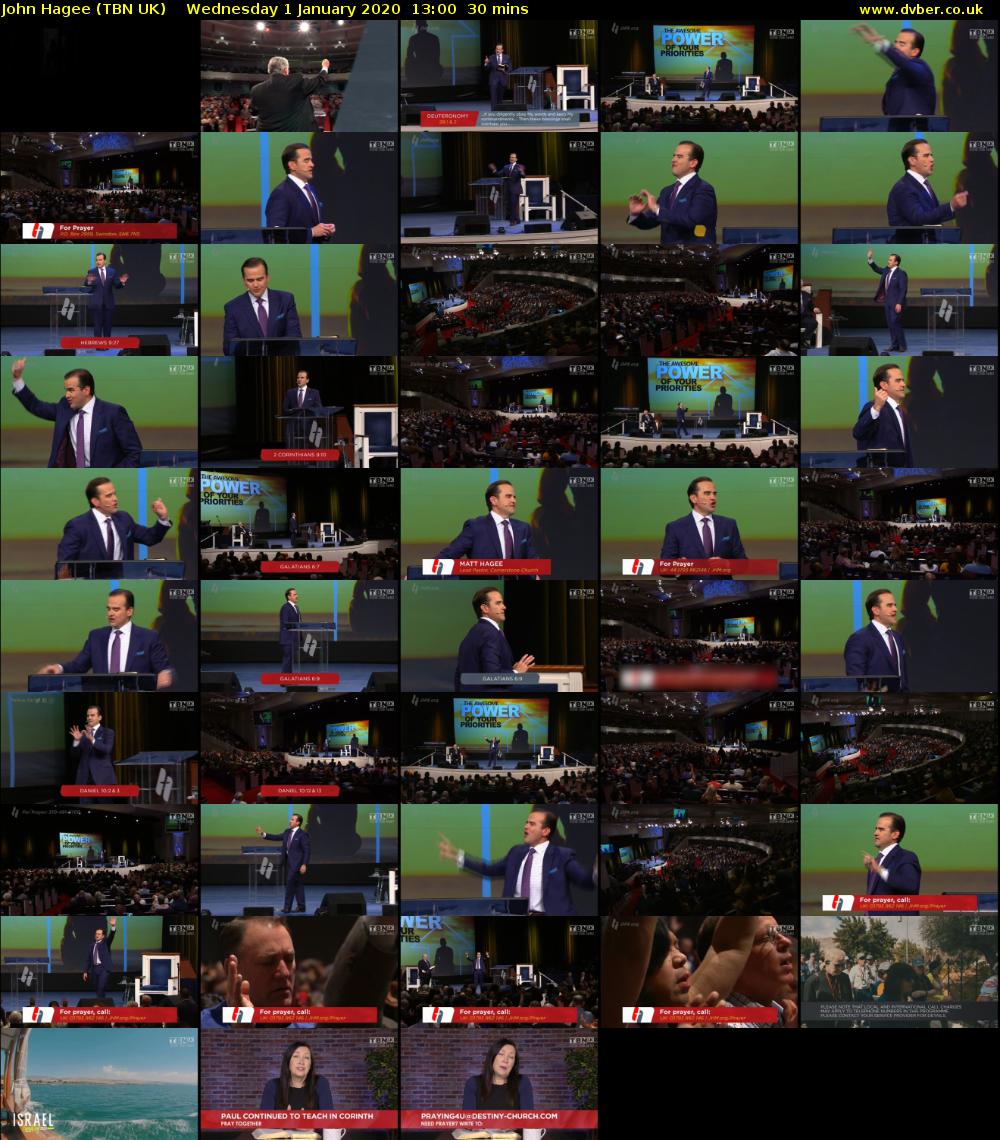John Hagee (TBN UK) Wednesday 1 January 2020 13:00 - 13:30