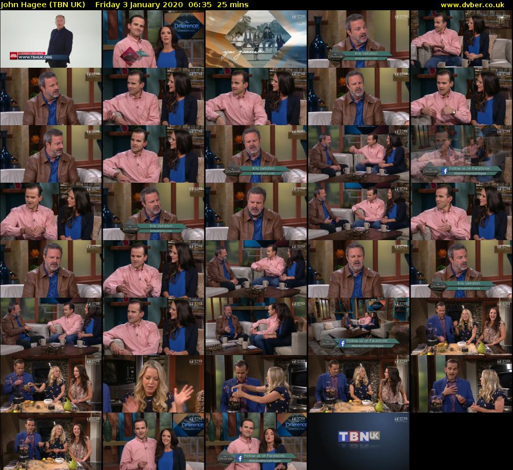 John Hagee (TBN UK) Friday 3 January 2020 06:35 - 07:00