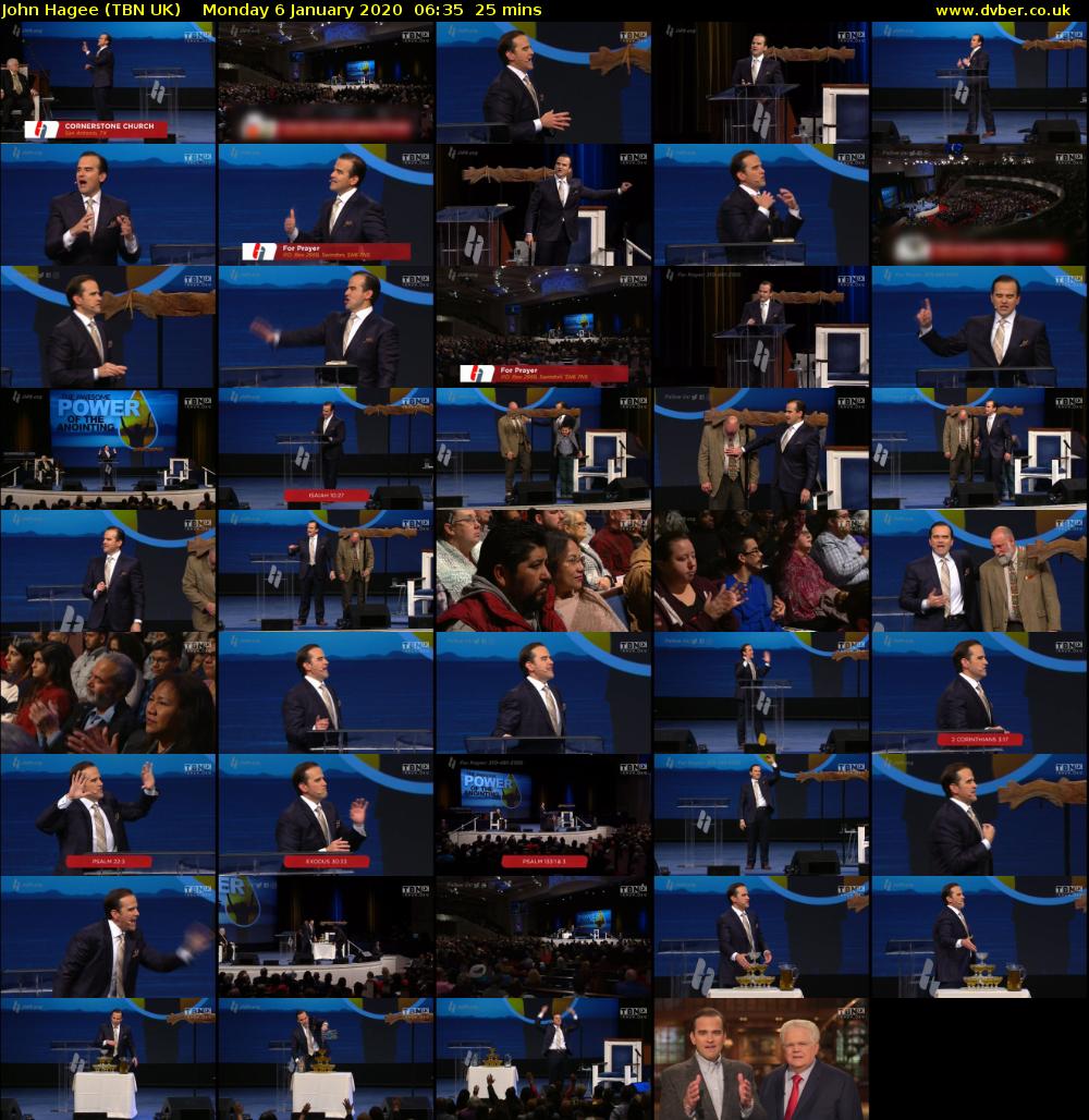 John Hagee (TBN UK) Monday 6 January 2020 06:35 - 07:00