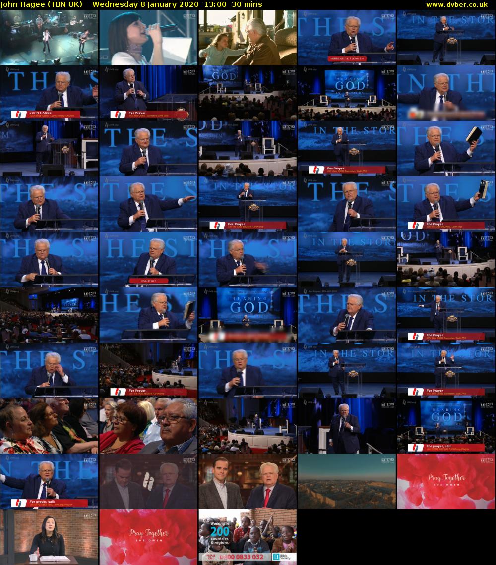 John Hagee (TBN UK) Wednesday 8 January 2020 13:00 - 13:30
