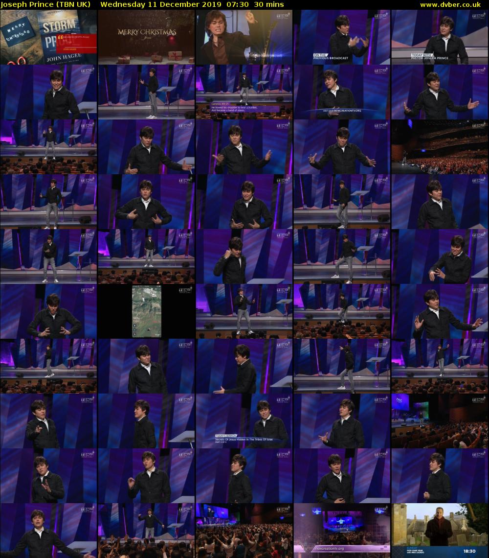 Joseph Prince (TBN UK) Wednesday 11 December 2019 07:30 - 08:00