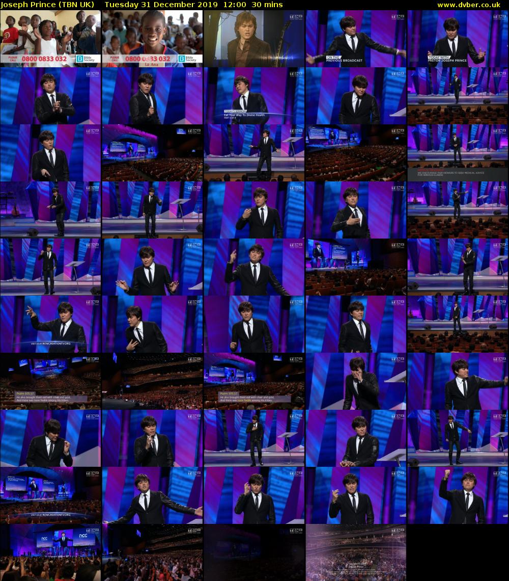 Joseph Prince (TBN UK) Tuesday 31 December 2019 12:00 - 12:30