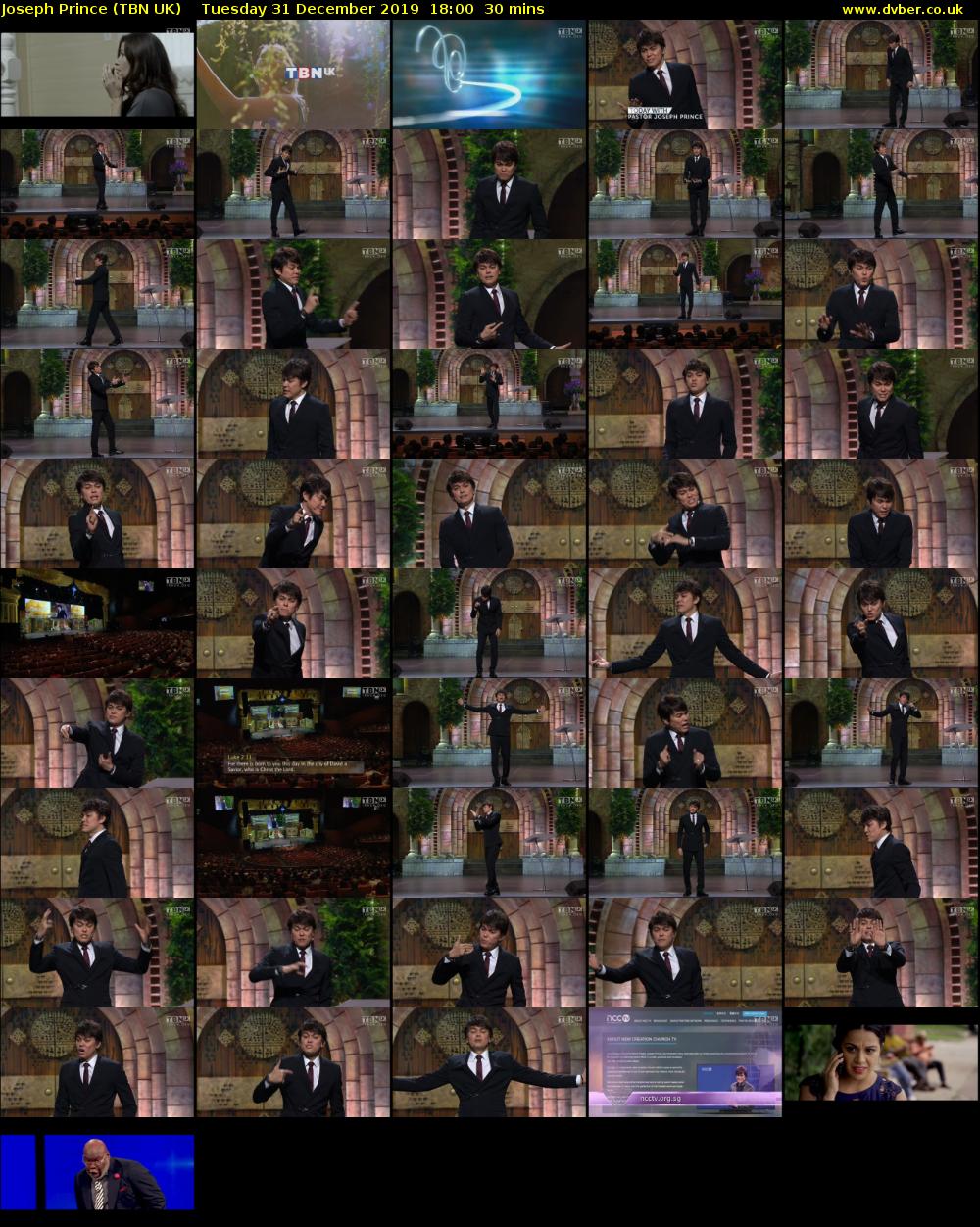 Joseph Prince (TBN UK) Tuesday 31 December 2019 18:00 - 18:30