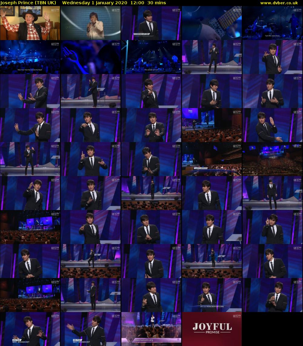 Joseph Prince (TBN UK) Wednesday 1 January 2020 12:00 - 12:30