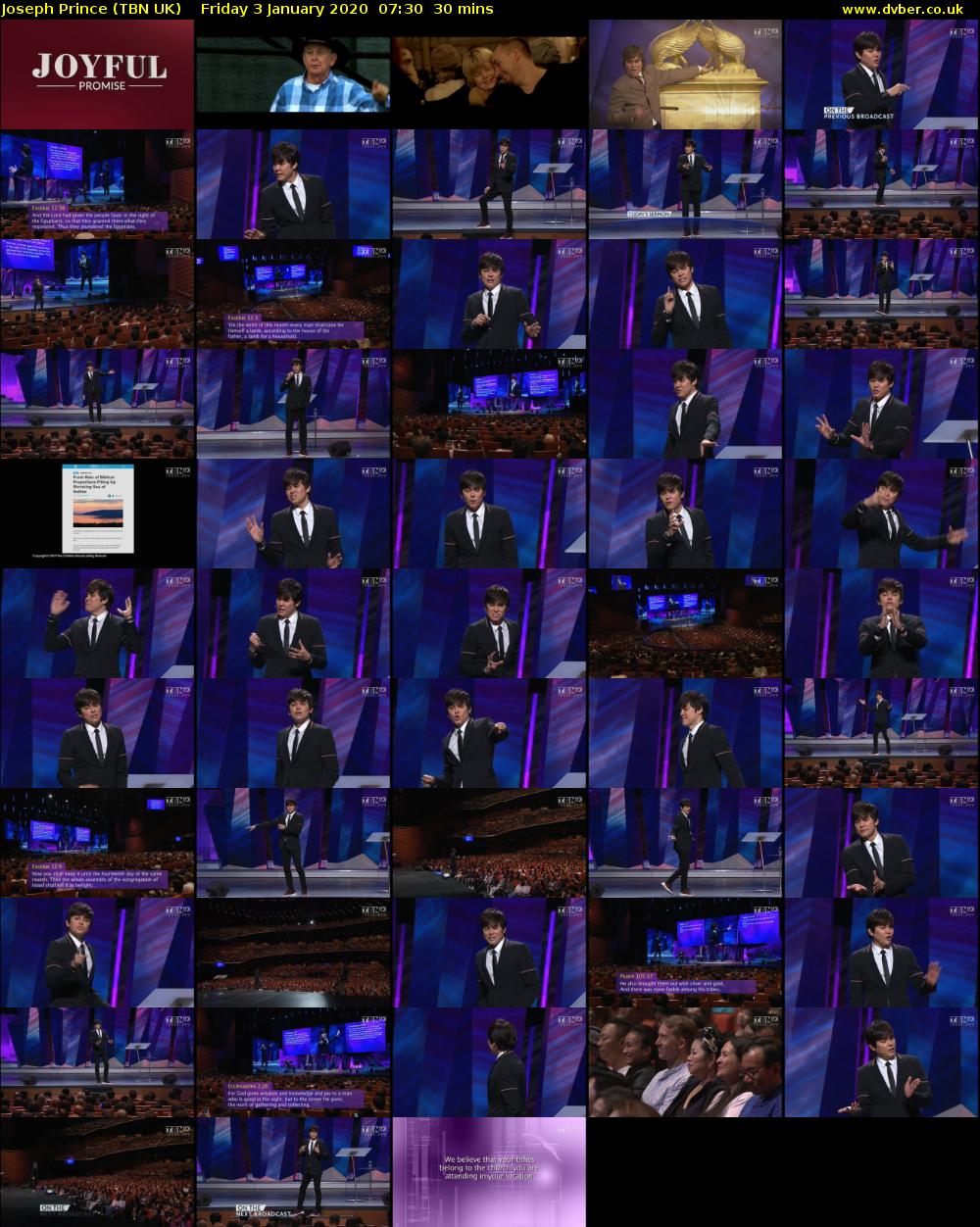 Joseph Prince (TBN UK) Friday 3 January 2020 07:30 - 08:00