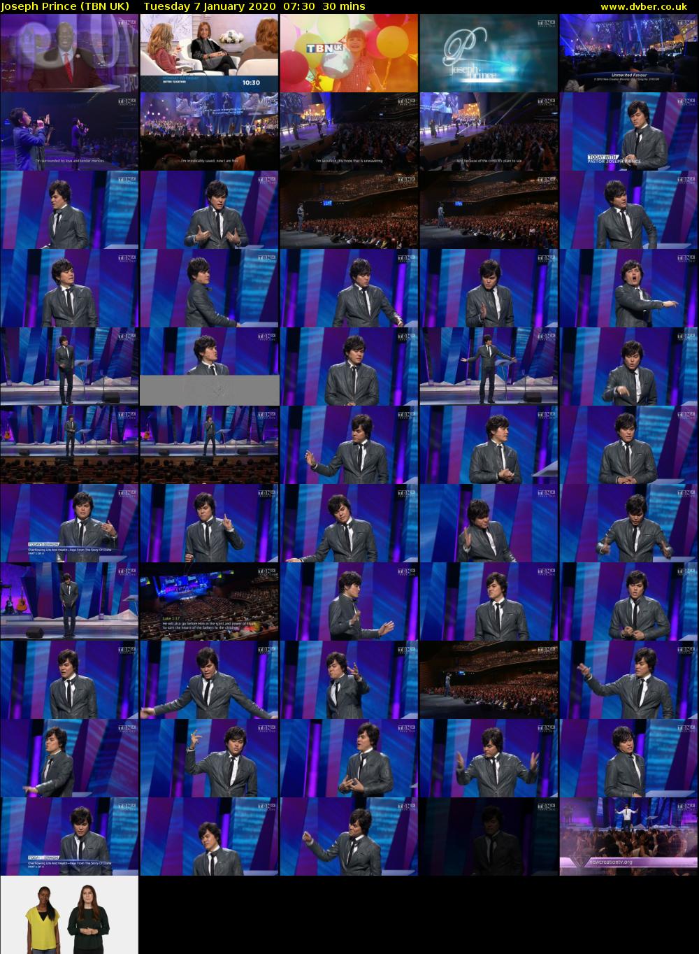 Joseph Prince (TBN UK) Tuesday 7 January 2020 07:30 - 08:00