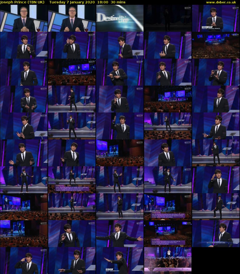 Joseph Prince (TBN UK) Tuesday 7 January 2020 18:00 - 18:30