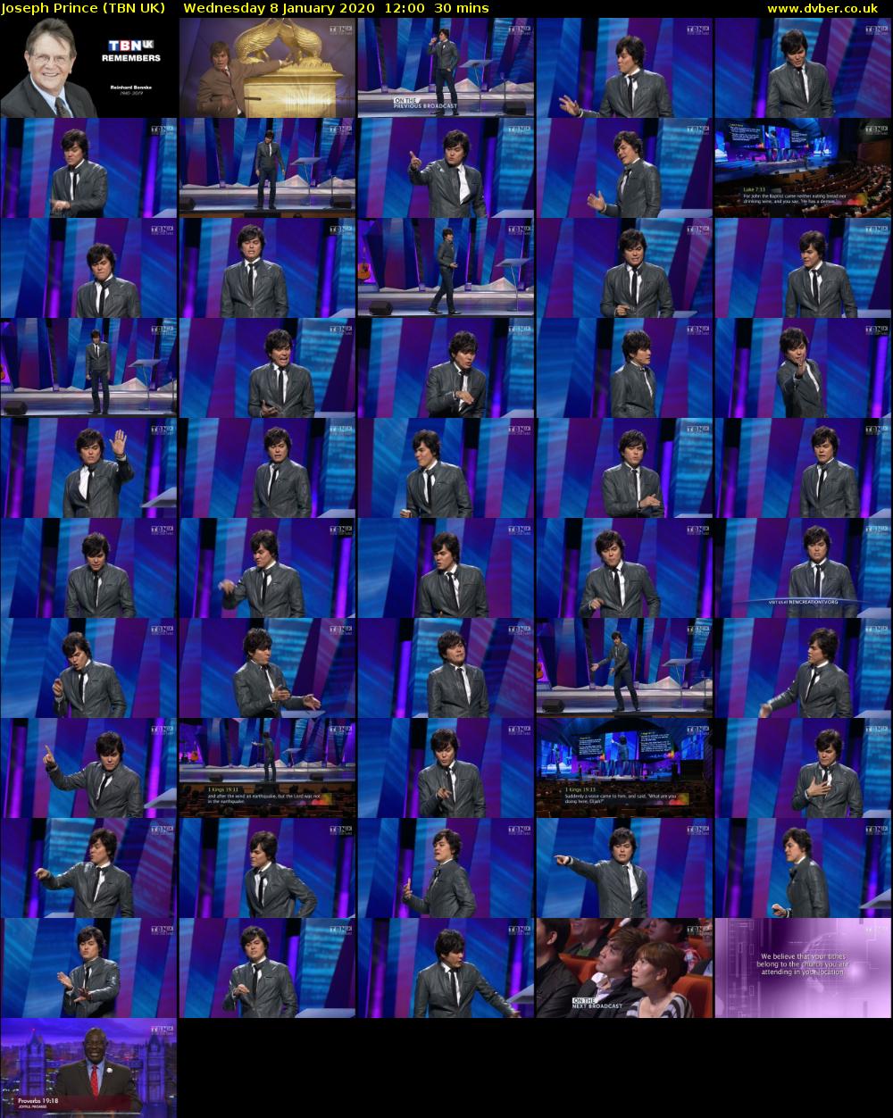 Joseph Prince (TBN UK) Wednesday 8 January 2020 12:00 - 12:30