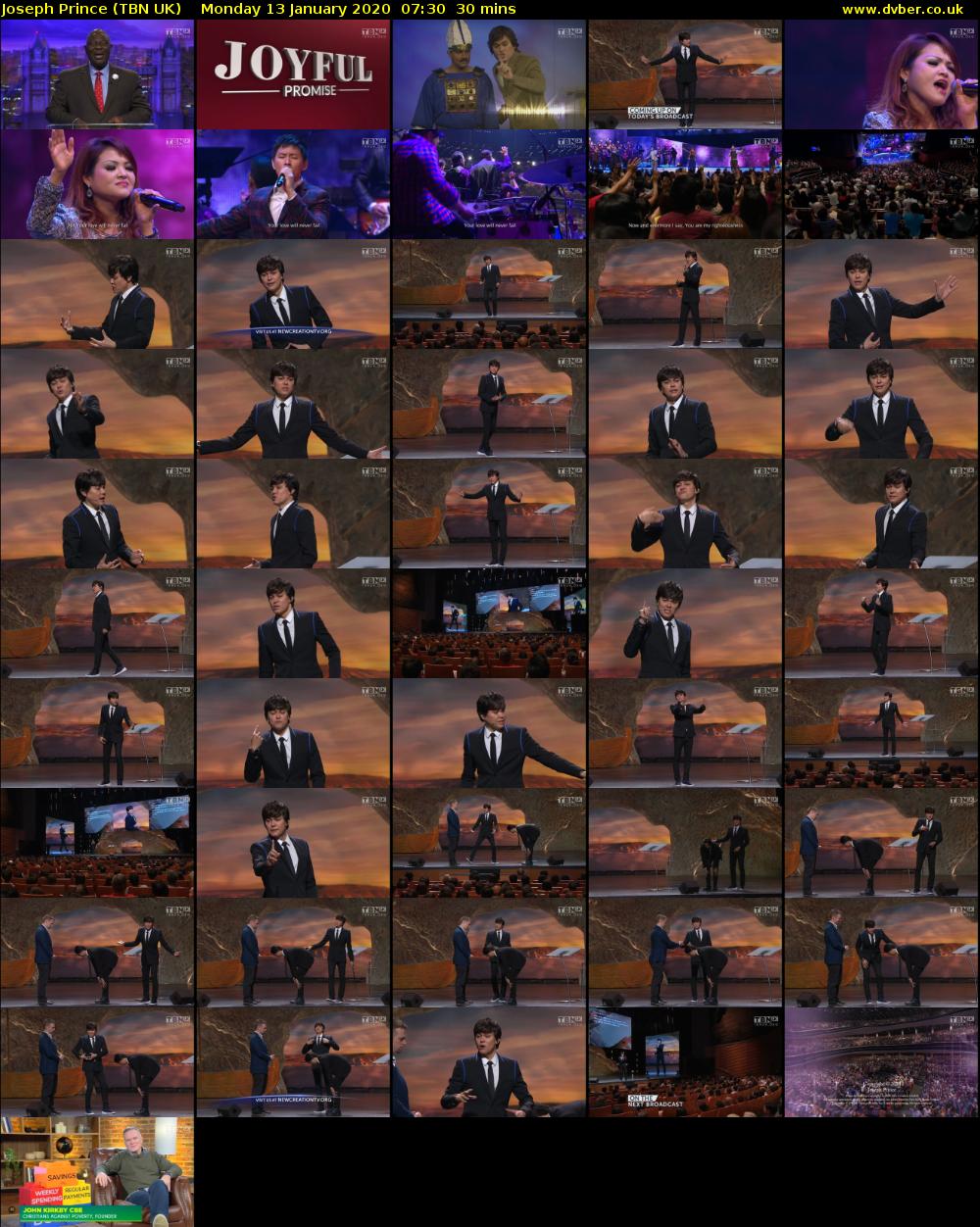 Joseph Prince (TBN UK) Monday 13 January 2020 07:30 - 08:00