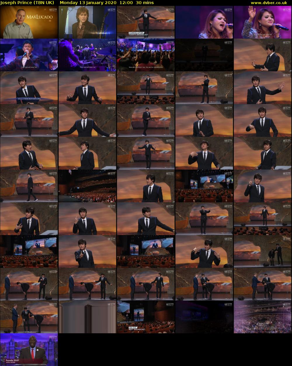 Joseph Prince (TBN UK) Monday 13 January 2020 12:00 - 12:30