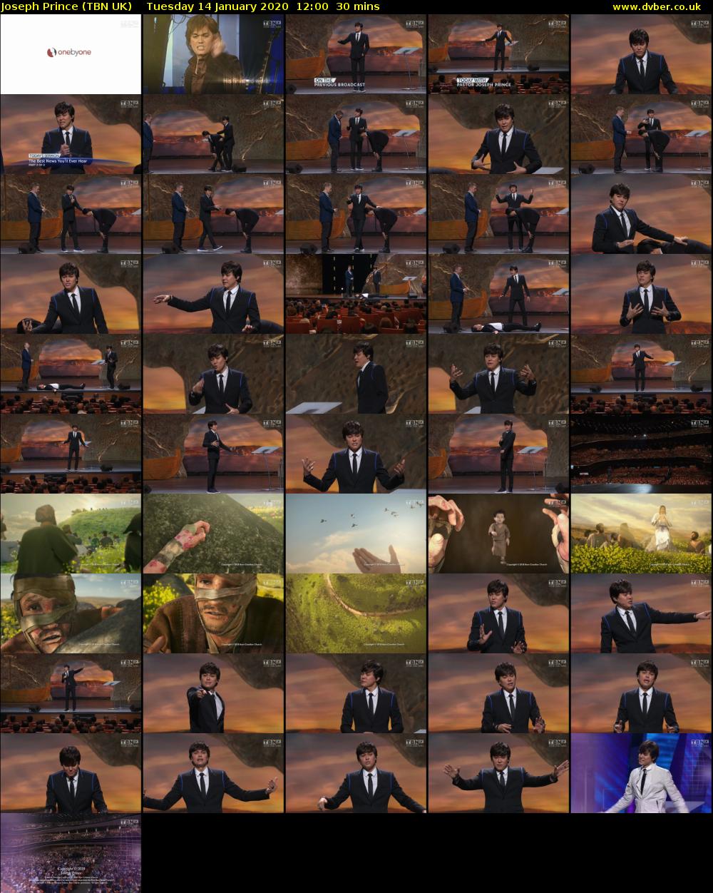 Joseph Prince (TBN UK) Tuesday 14 January 2020 12:00 - 12:30