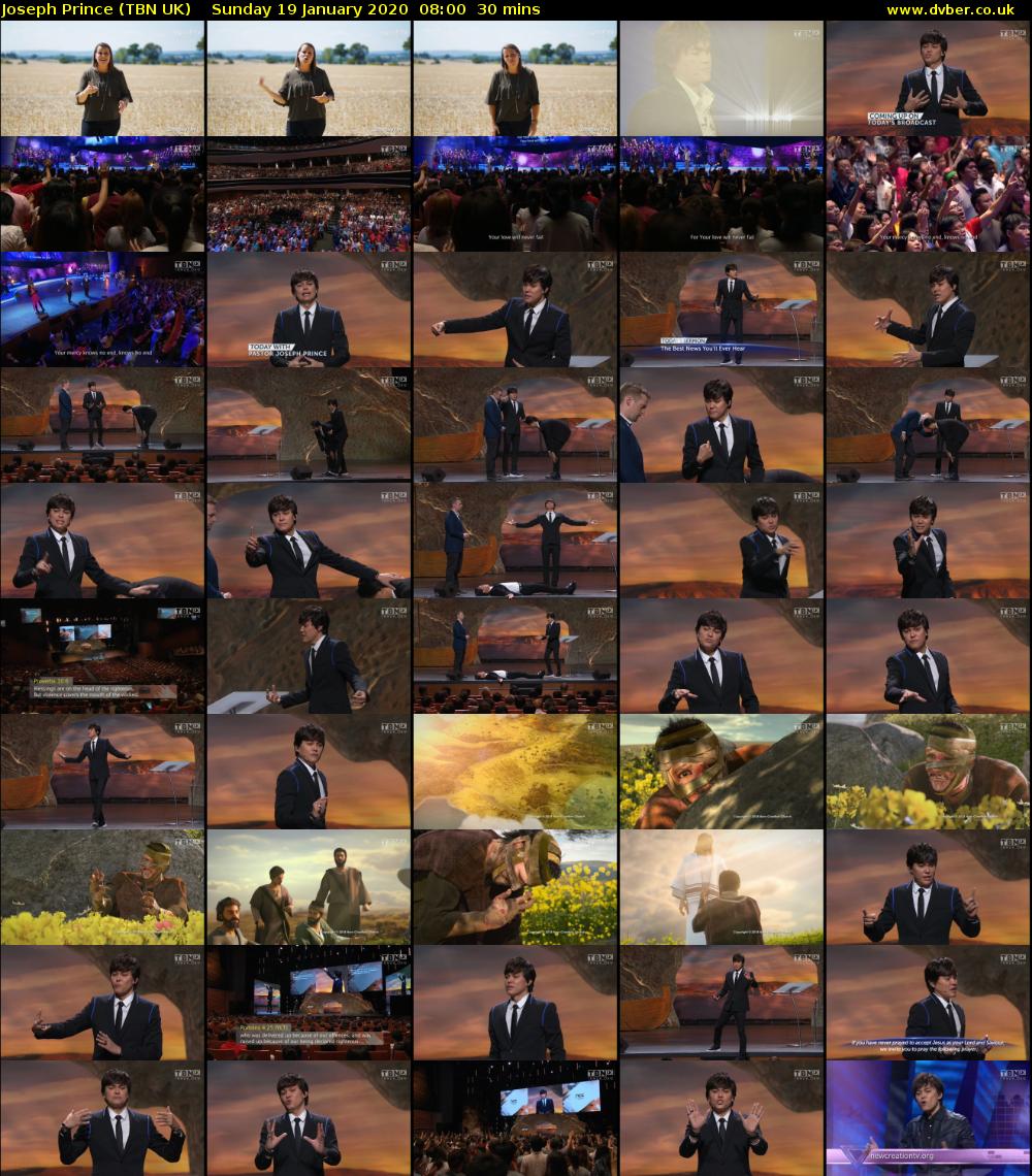 Joseph Prince (TBN UK) Sunday 19 January 2020 08:00 - 08:30