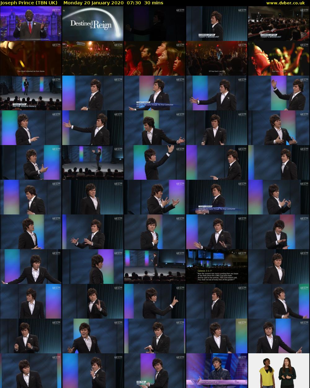 Joseph Prince (TBN UK) Monday 20 January 2020 07:30 - 08:00