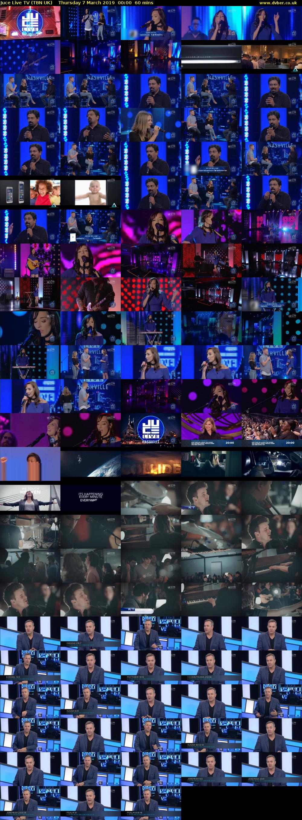 Juce Live TV (TBN UK) Thursday 7 March 2019 00:00 - 01:00