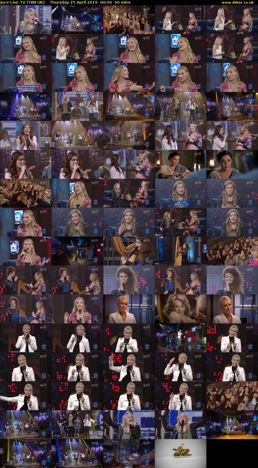 Juce Live TV (TBN UK) Thursday 25 April 2019 00:00 - 01:00