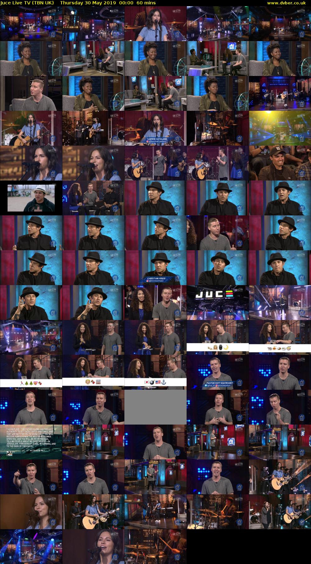 Juce Live TV (TBN UK) Thursday 30 May 2019 00:00 - 01:00