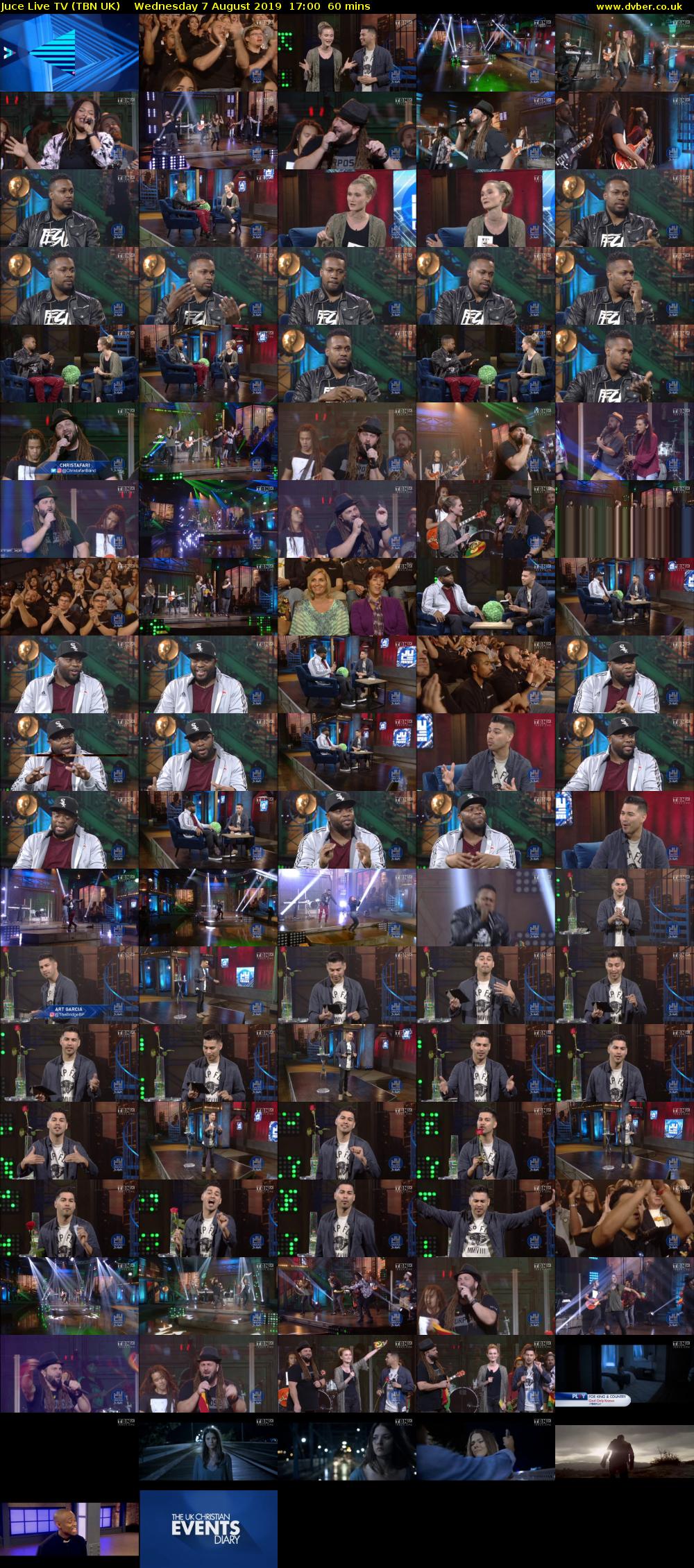 Juce Live TV (TBN UK) Wednesday 7 August 2019 17:00 - 18:00