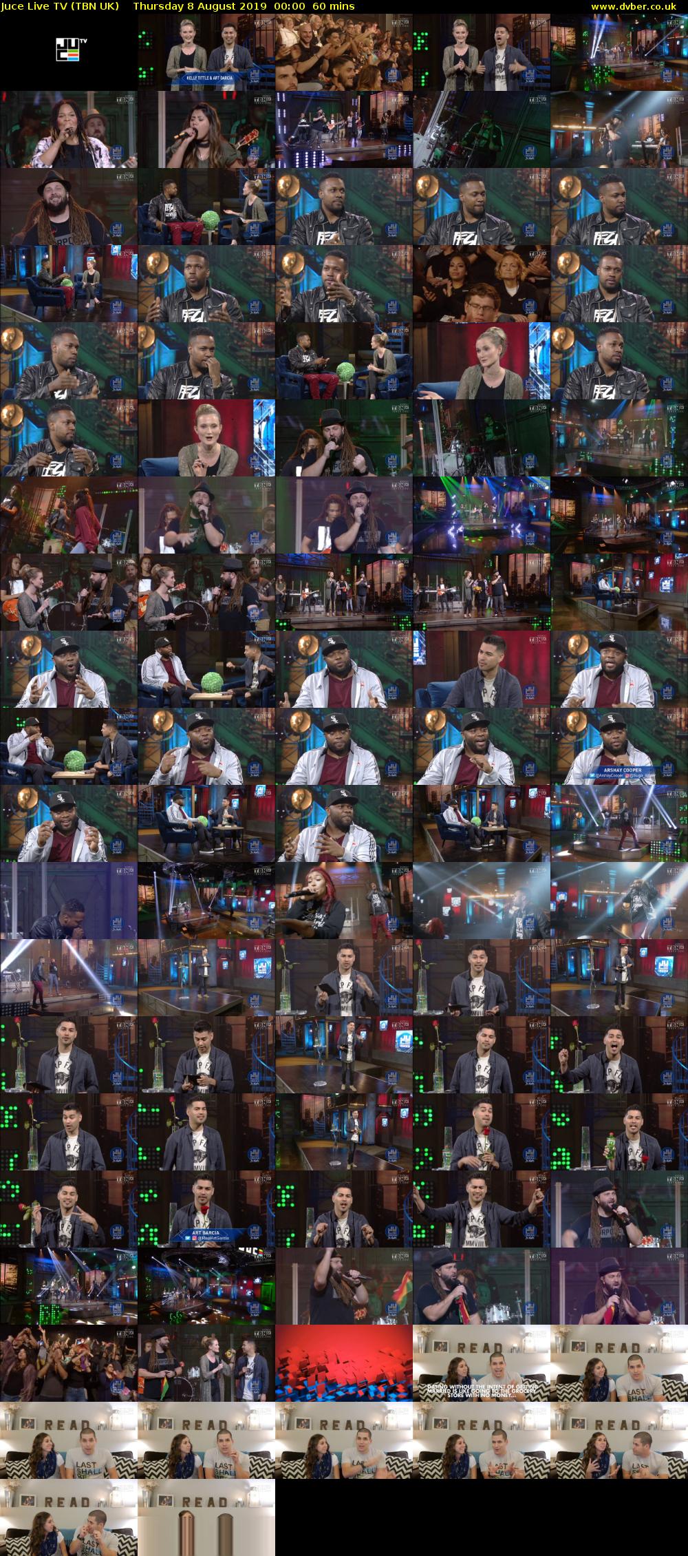 Juce Live TV (TBN UK) Thursday 8 August 2019 00:00 - 01:00