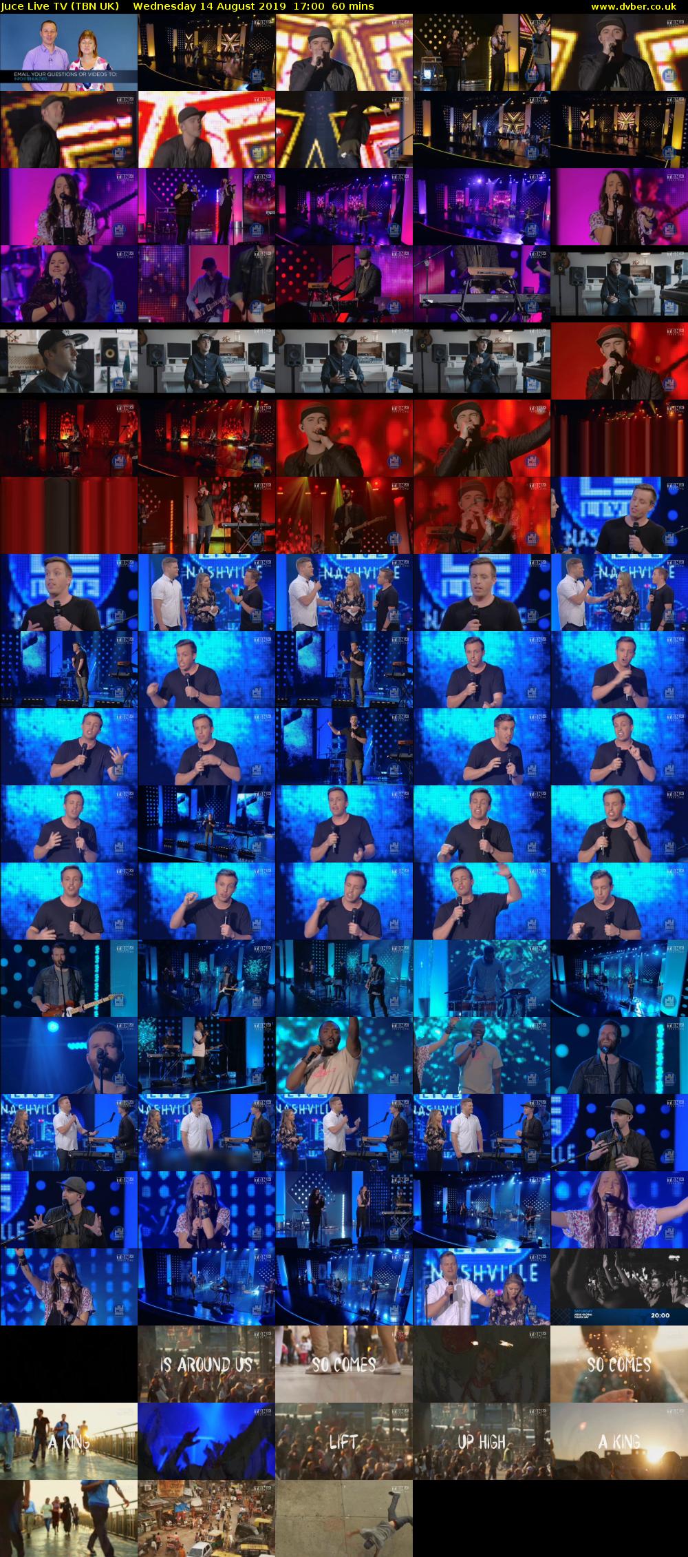 Juce Live TV (TBN UK) Wednesday 14 August 2019 17:00 - 18:00