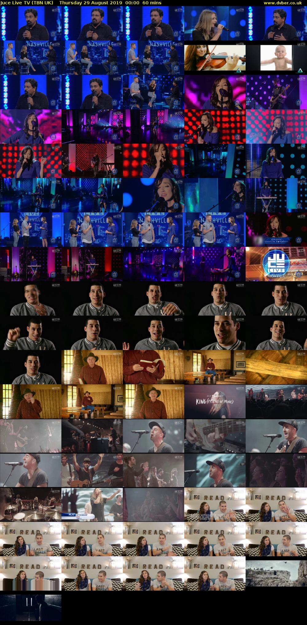 Juce Live TV (TBN UK) Thursday 29 August 2019 00:00 - 01:00