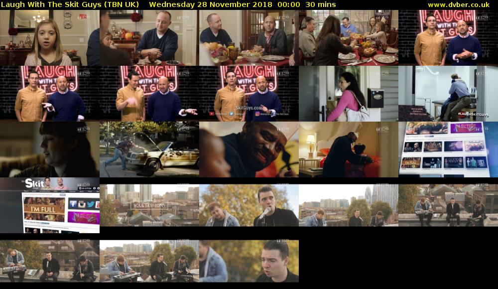 Laugh With The Skit Guys (TBN UK) Wednesday 28 November 2018 00:00 - 00:30