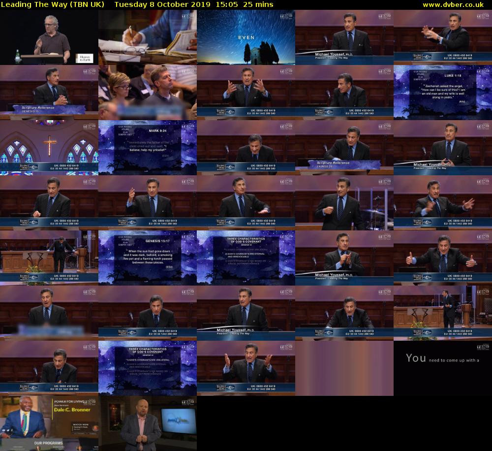 Leading The Way (TBN UK) Tuesday 8 October 2019 15:05 - 15:30