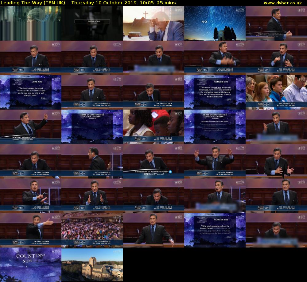 Leading The Way (TBN UK) Thursday 10 October 2019 10:05 - 10:30